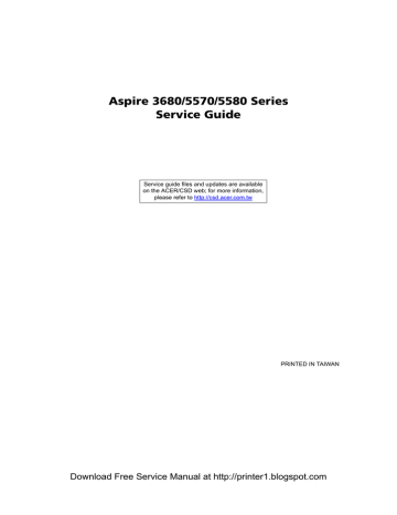 Acer 5580 Laptop Service manual | Manualzz