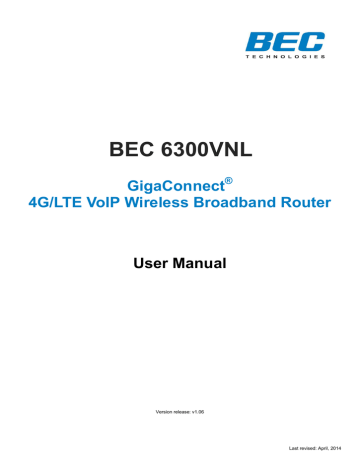 BEC 6300VNL User manual | Manualzz