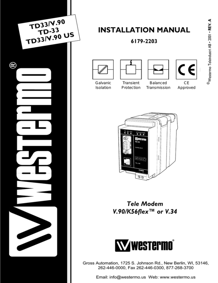 Westermo TD-23 Installation guide Westermo TD-23 Installation guide