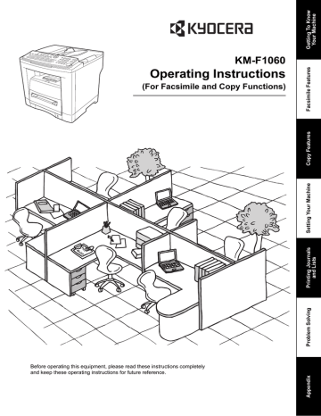 Utax FAX SYSTEM (K) Operating instructions Utax FAX SYSTEM (K) Operating instructions