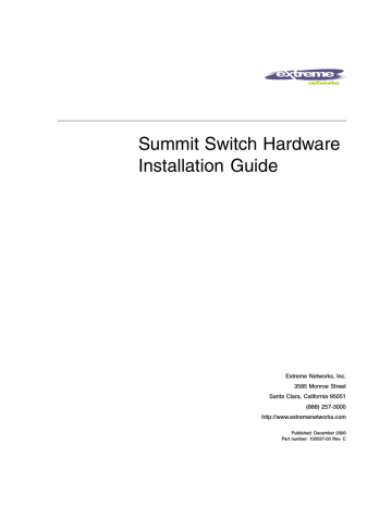 Extreme Networks Summit Summit4 Installation guide | Manualzz Extreme Networks Summit Summit4 Installation guide | Manualzz