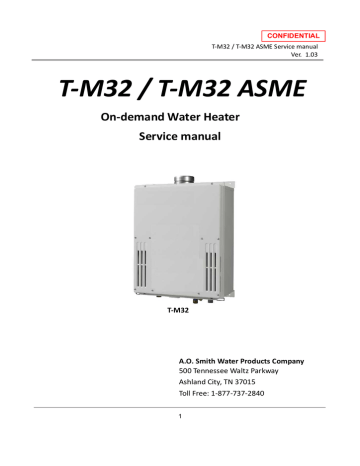 A.O. Smith T-M50 ASME User manual A.O. Smith T-M50 ASME User manual
