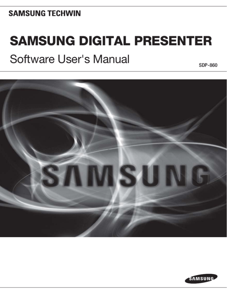 Samsung SDP-860 User's manual Samsung SDP-860 User's manual