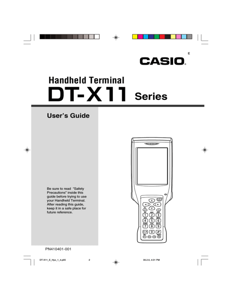 Casio DT-81D User's guide Casio DT-81D User's guide