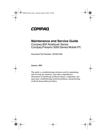 HP Presario 3000EA Specification HP Presario 3000EA Specification