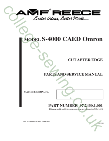 AMF S-4000 BH Omron Service manual | Manualzz