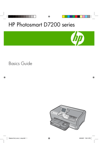 HP Photosmart D7200 Printer series, PHOTOSMART 7200 User guide HP Photosmart D7200 Printer series, PHOTOSMART 7200 User guide