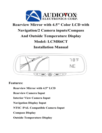 Audiovox LCMR6CT Installation manual | Manualzz