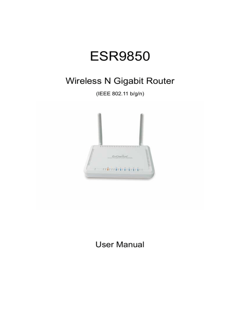 EnGenius ESR9850, ESR-9850 User manual EnGenius ESR9850, ESR-9850 User manual