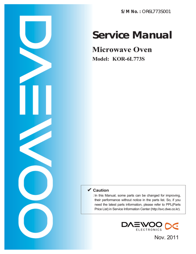 Daewoo KOR-6L773S User manual Daewoo KOR-6L773S User manual