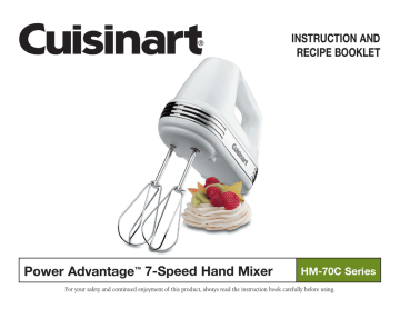 Cuisinart HM-70C - Hand Mixer Specifications | Manualzz
