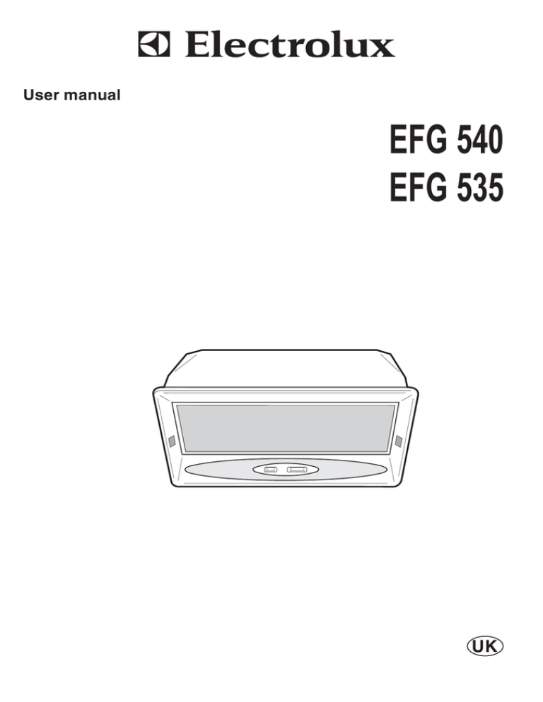 Electrolux EFG 540 User manual Electrolux EFG 540 User manual