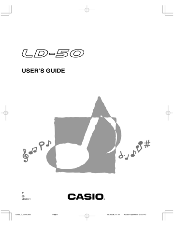 Casio LD-50 User's Guide Casio LD-50 User's Guide