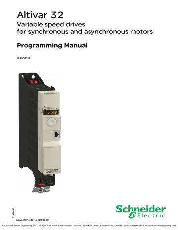 Schneider Electric Altivar 32 Installation manual | Manualzz Schneider Electric Altivar 32 Installation manual | Manualzz
