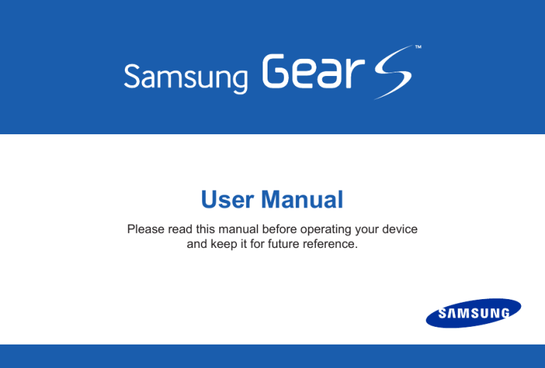 Samsung Galaxy Gear User manual Samsung Galaxy Gear User manual