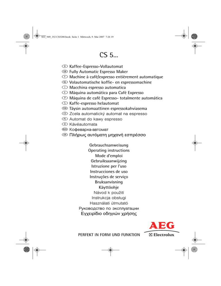 AEG D 5000 Operating instructions AEG D 5000 Operating instructions
