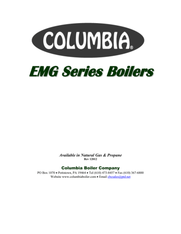 Columbia EMG-31 140, EMG-31 160, EMG-31 120 Operating instructions Columbia EMG-31 140, EMG-31 160, EMG-31 120 Operating instructions