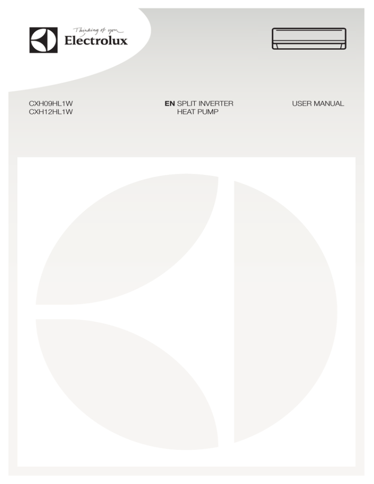 Electrolux CXH09HL1W User manual Electrolux CXH09HL1W User manual