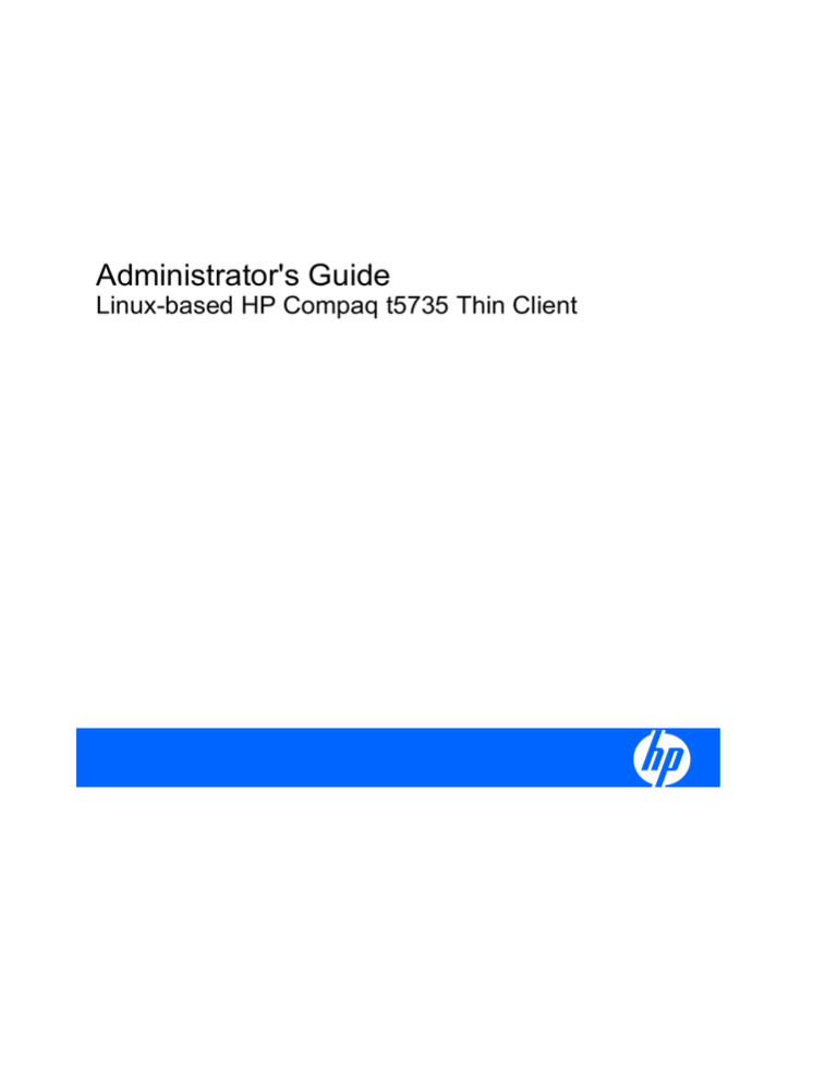 HP Compaq t5735 Product information HP Compaq t5735 Product information