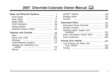 Chevrolet 2007 Colorado Specification Chevrolet 2007 Colorado Specification