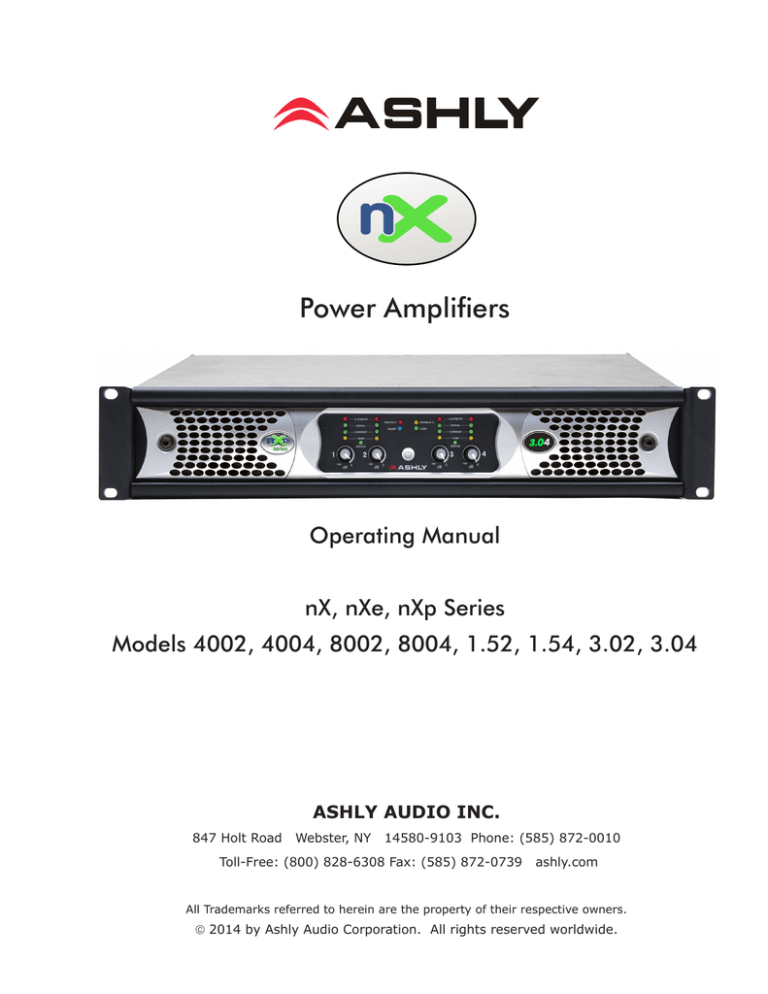 Ashly 3.02 Owner's manual Ashly 3.02 Owner's manual