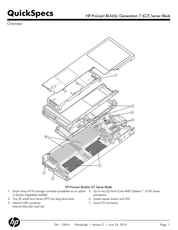 HP BL465c - ProLiant - 2 GB RAM Specification HP BL465c - ProLiant - 2 GB RAM Specification