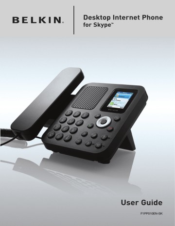 Belkin F1PP010EN-SK - Desktop Internet Phone User guide | Manualzz Belkin F1PP010EN-SK - Desktop Internet Phone User guide | Manualzz