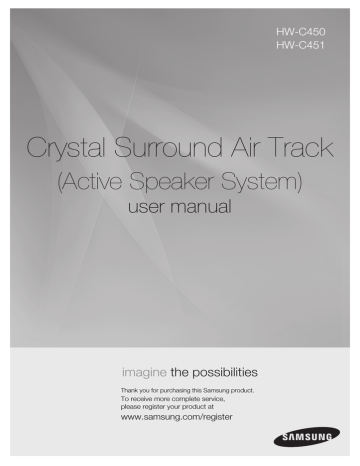 Samsung HW-C451 User manual Samsung HW-C451 User manual