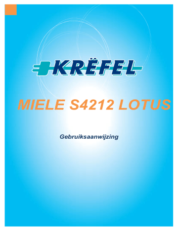 Miele S4212 User manual Miele S4212 User manual