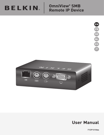 Belkin F1DP101M User manual Belkin F1DP101M User manual