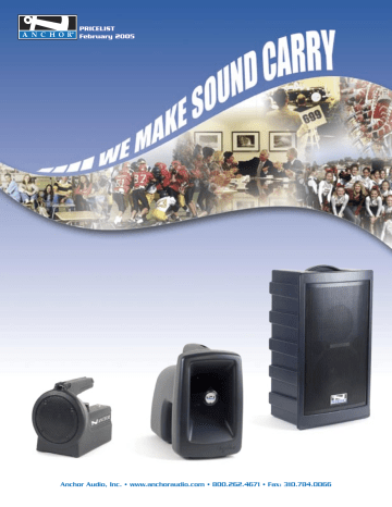 MEGA-6000U2 | User manual | Anchor Audio Brochure | Manualzz