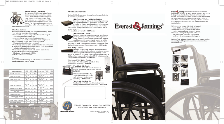 E&J Advantage Recliner User manual E&J Advantage Recliner User manual