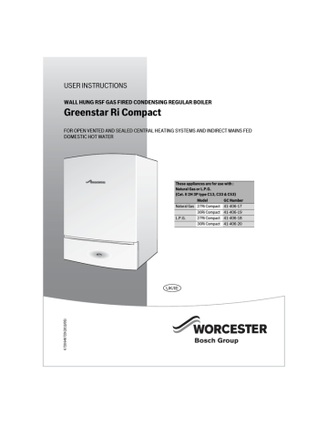 Bosch Greenstar Ri Compact Instruction manual | Manualzz