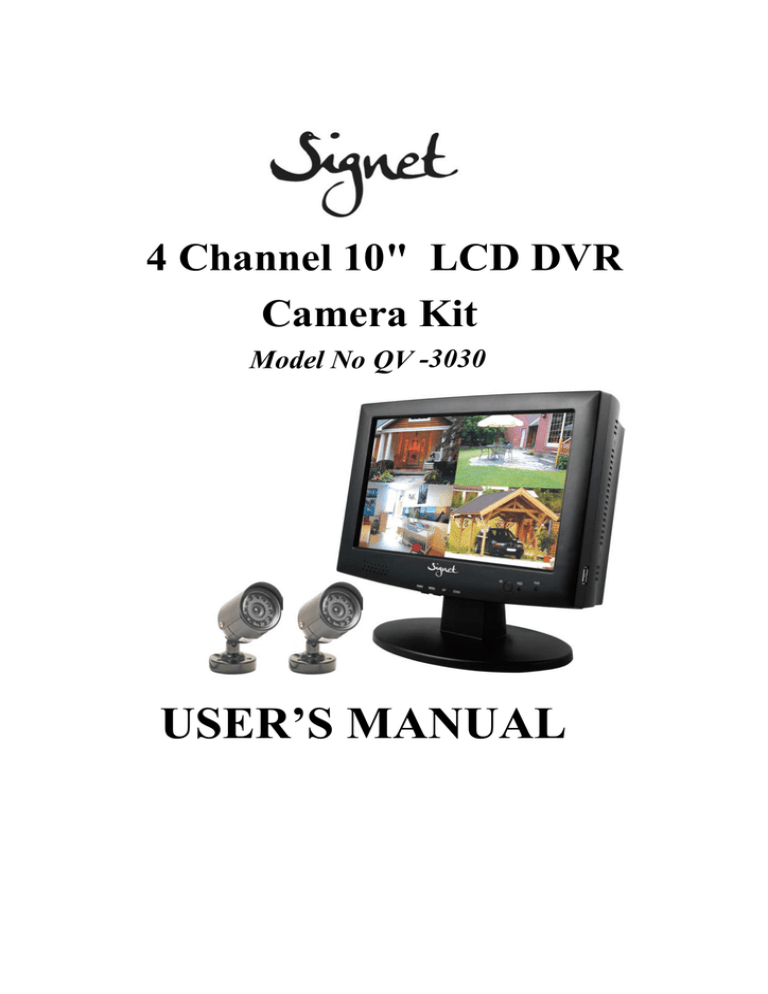 Signet QV-3030 User manual Signet QV-3030 User manual
