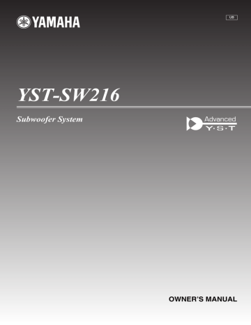 Yamaha YST-SW216 Owner's manual Yamaha YST-SW216 Owner's manual