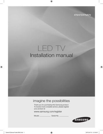 Samsung HG32EA470PW Installation manual | Manualzz