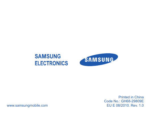 Samsung HM1100 User manual Samsung HM1100 User manual