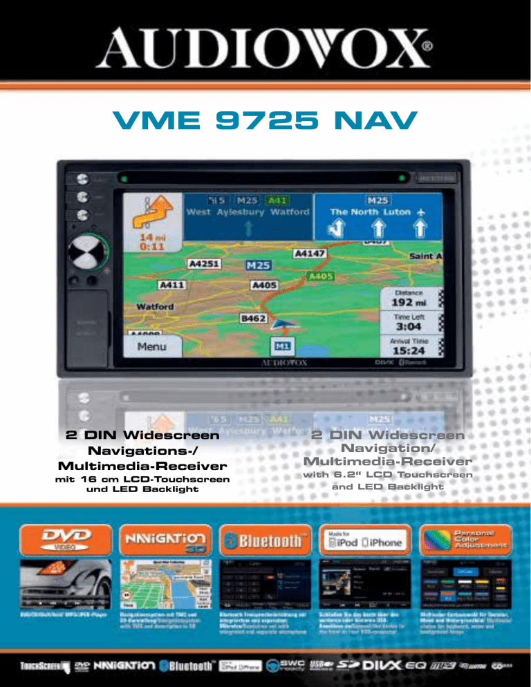 Audiovox VME 9725 User manual Audiovox VME 9725 User manual