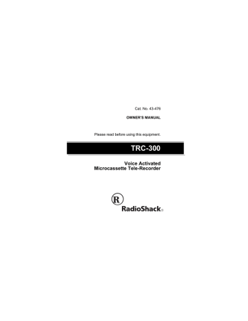 Radio Shack Micro-43 Owner's manual Radio Shack Micro-43 Owner's manual