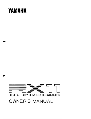 Yamaha RX11 User Manual | Manualzz Yamaha RX11 User Manual | Manualzz