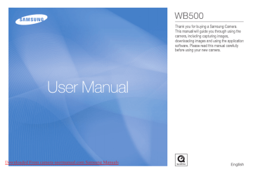 Samsung WB500 User manual Samsung WB500 User manual