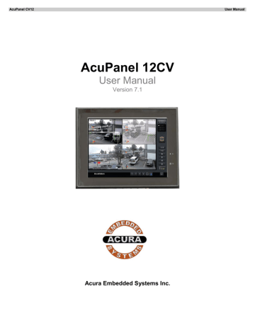 Acura Embedded AcuPanel 19 User manual | Manualzz