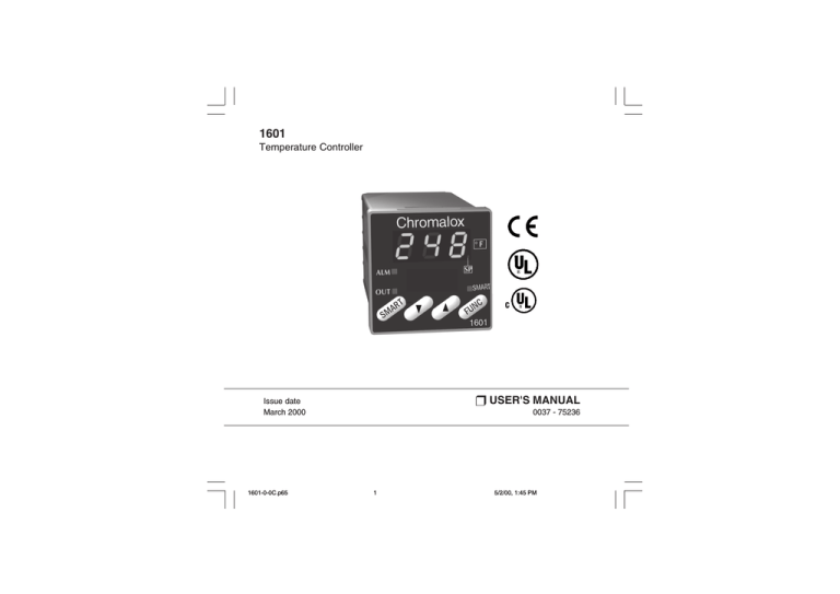 Chromalox 1601 Installation guide Chromalox 1601 Installation guide
