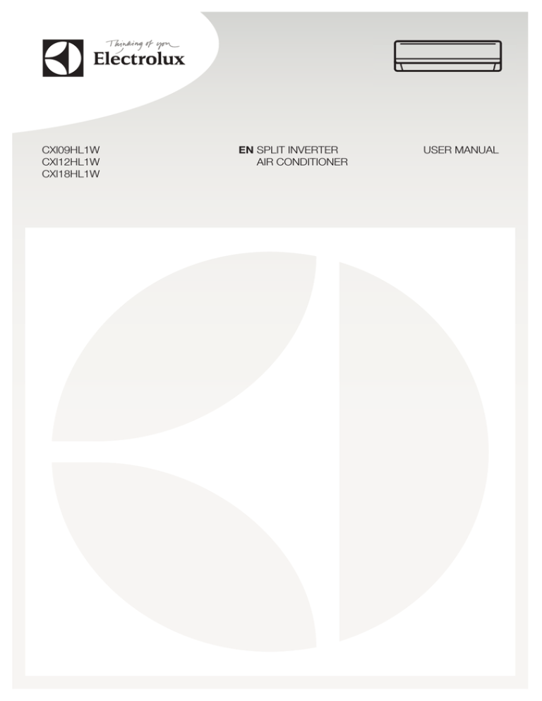 Electrolux CXl18HL1W User manual Electrolux CXl18HL1W User manual