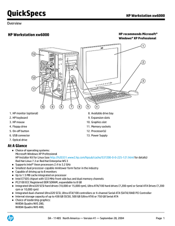 HP xw6000 User manual HP xw6000 User manual