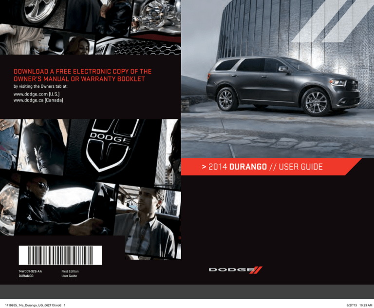 Dodge 2014 Durango Owner's manual Dodge 2014 Durango Owner's manual