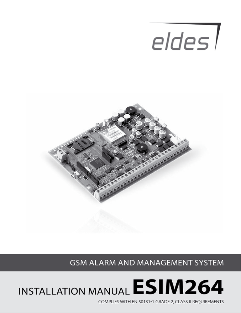 Eldes ESIM264 Installation guide Eldes ESIM264 Installation guide