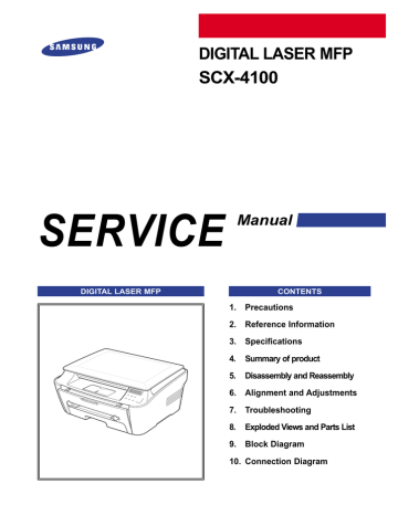 Samsung SCX-4100 All in One Printer Service manual | Manualzz