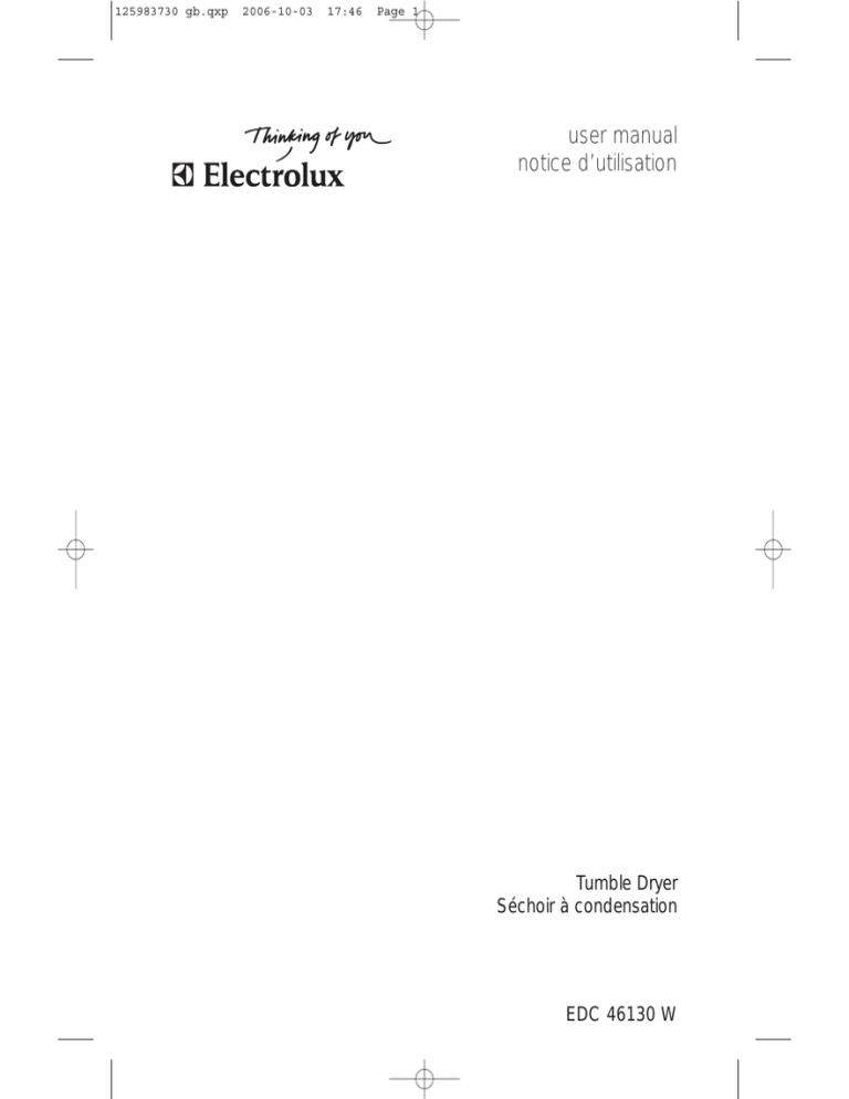Electrolux EDC 505 E User manual Electrolux EDC 505 E User manual