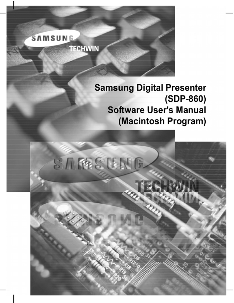 Samsung SDP-860 User`s manual Samsung SDP-860 User`s manual